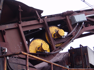 Two Motorized Pulleys in Reclaimer Discharge Conveyor